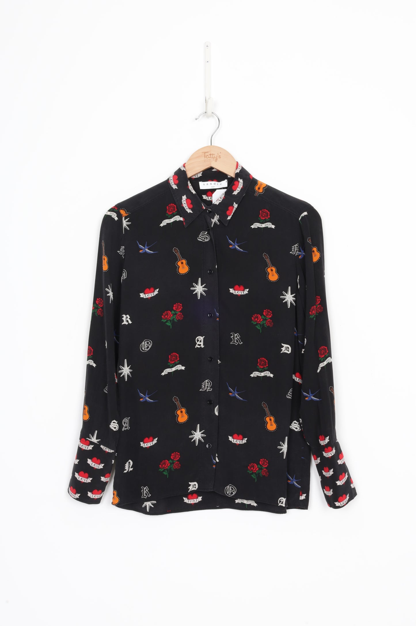 Sandro Womens Black Shirt Size 1