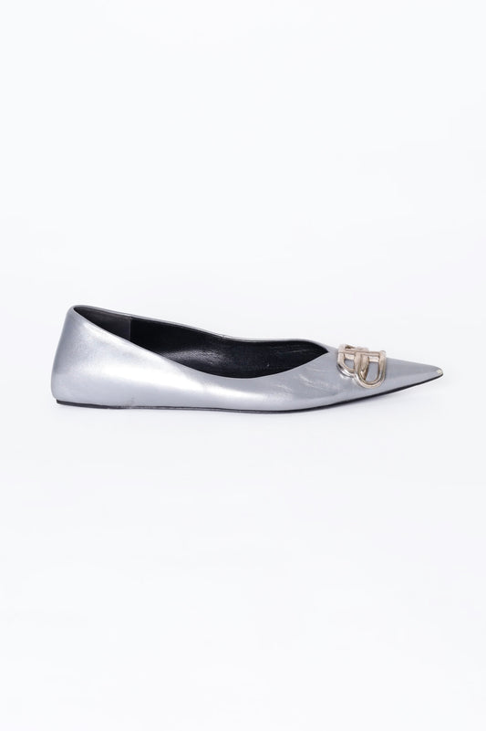 Balenciaga Womens Metallic Shoes Size EU 38