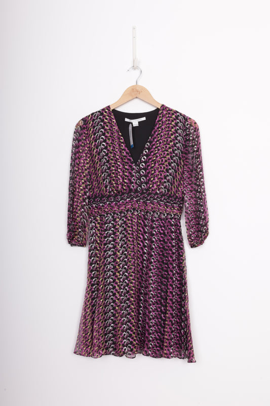 Diane von Furstenburg Womens Purple Dress Size 4