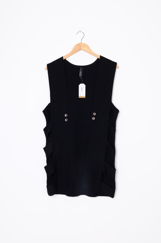 Visage Womens Black Vest Size M