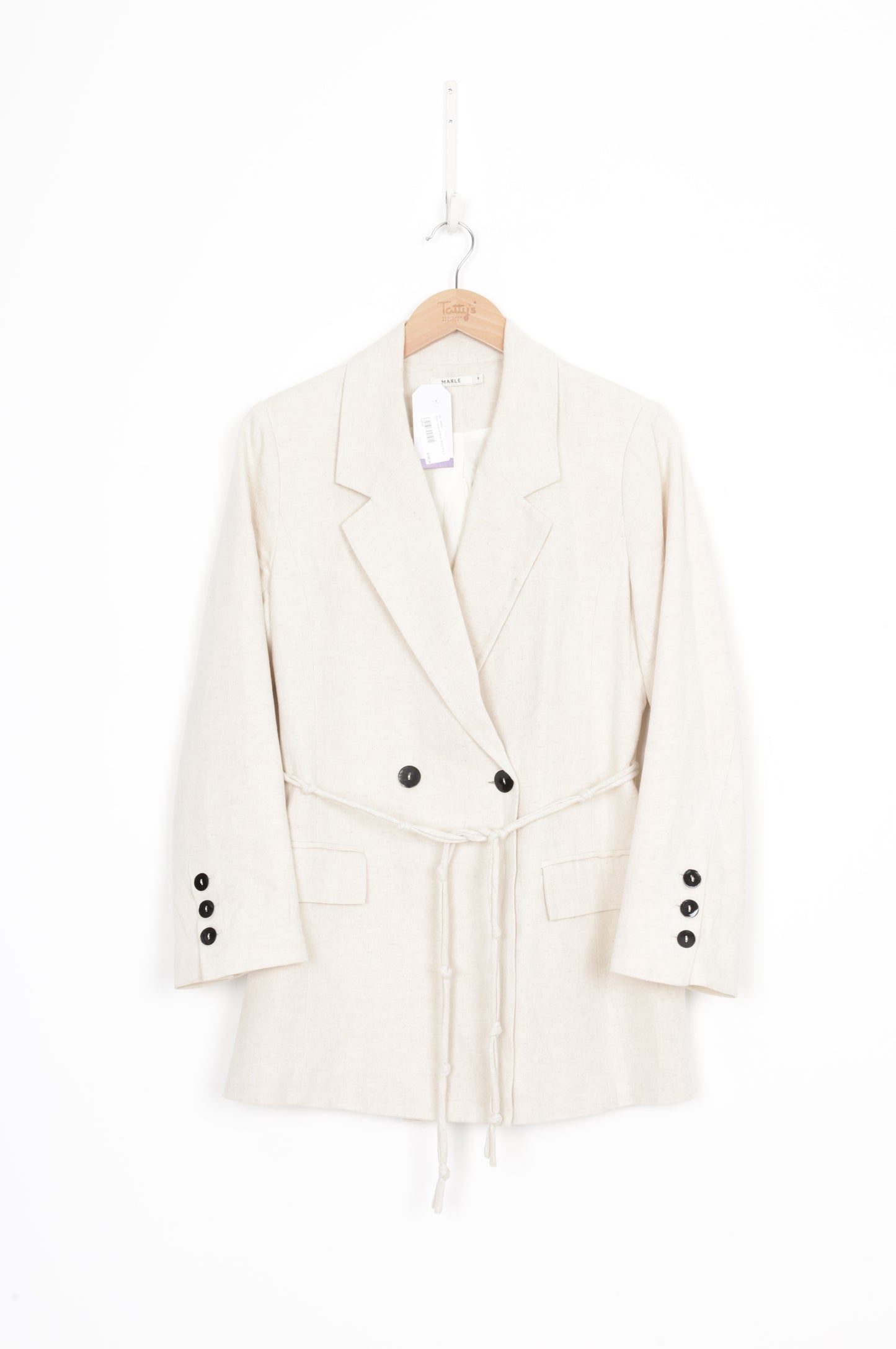 Marle Womens Beige Blazer Size 8