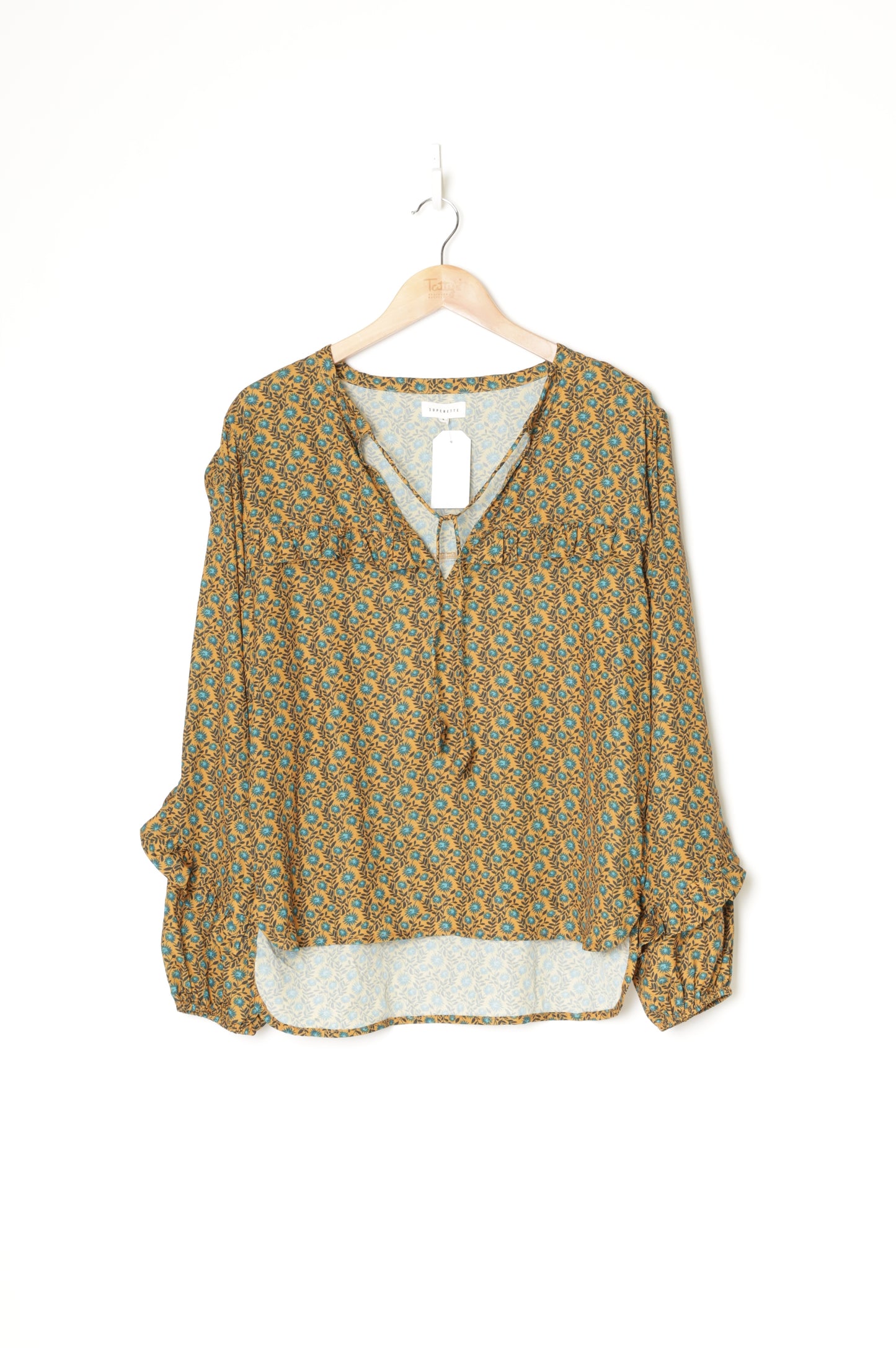 Superette Womens Yellow Blouse Size 8