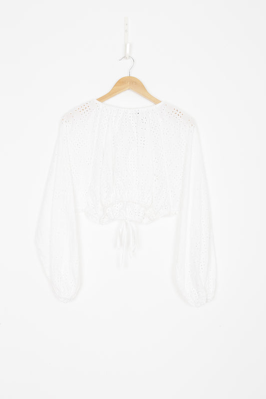 Matteau Womens White Top Size 10