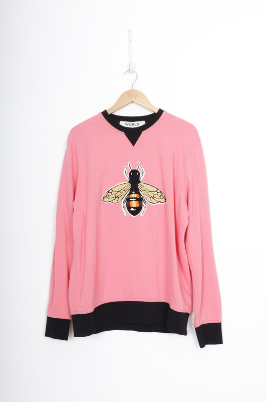 World Womens Pink Sweatshirt Size L