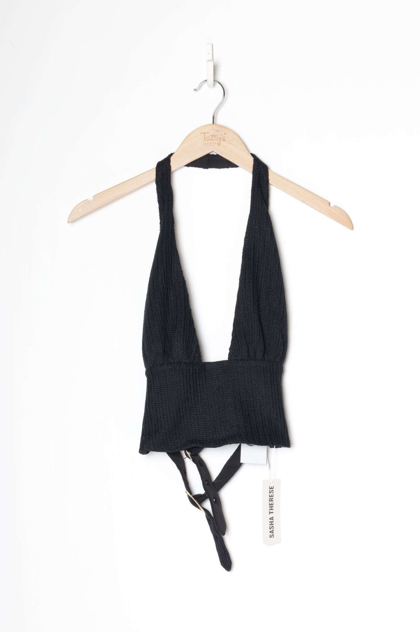 Sasha Therese Womens Black Top Size S