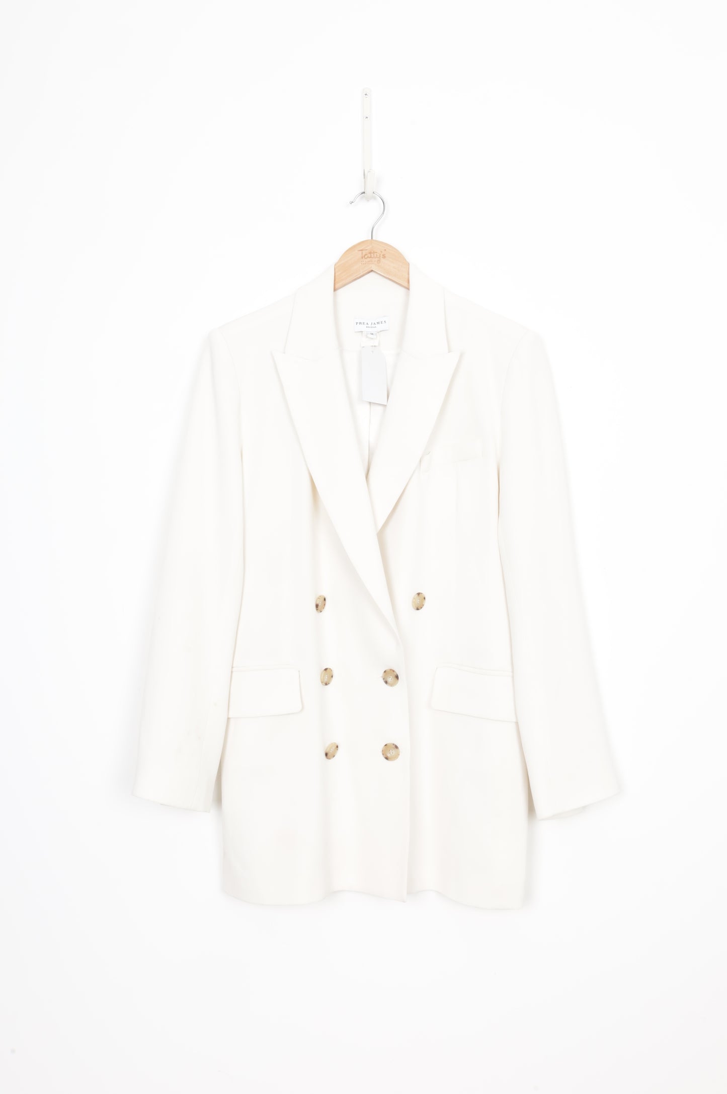 Prea James Bridal Womens White Blazer Size 14