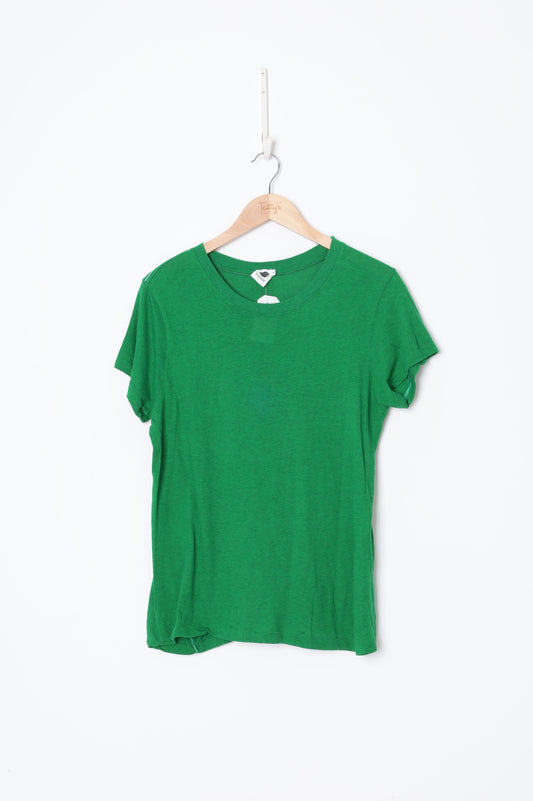 Bassike Womens Green T-shirt Size XL