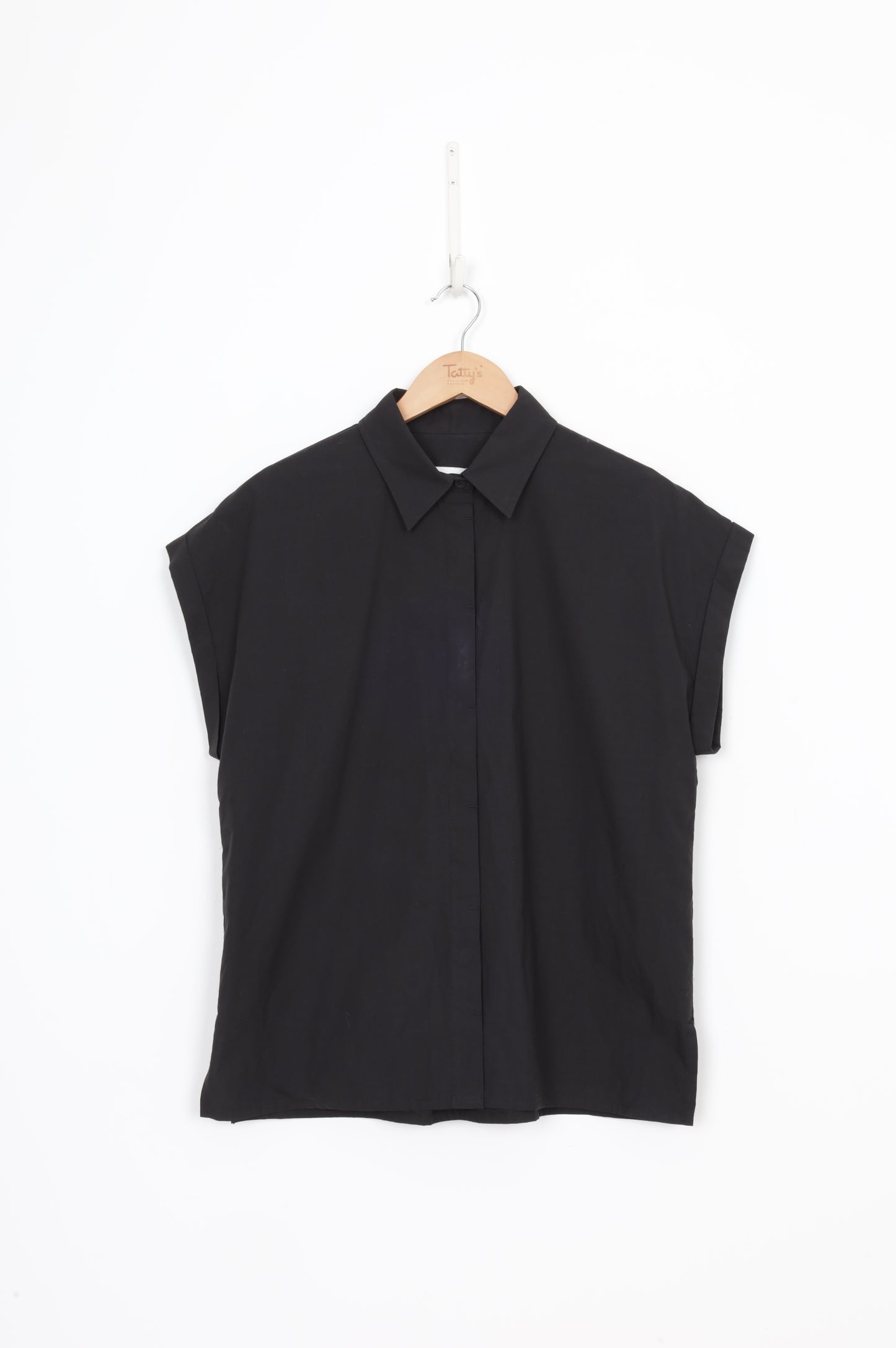 Matteau Womens Black Shirt Size 8