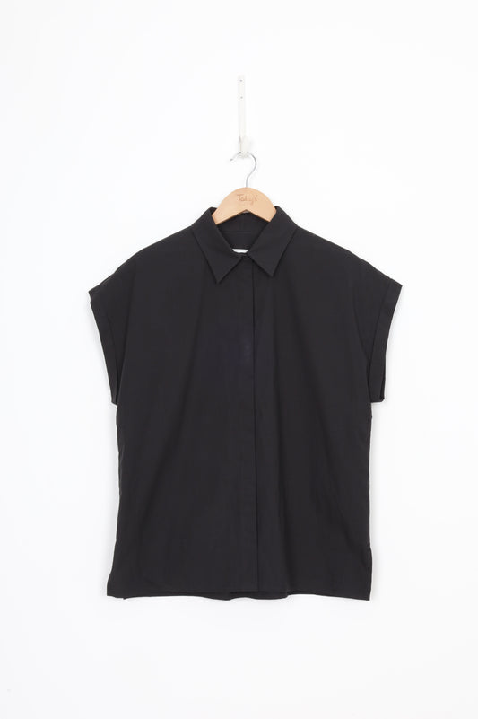 Matteau Womens Black Shirt Size 8