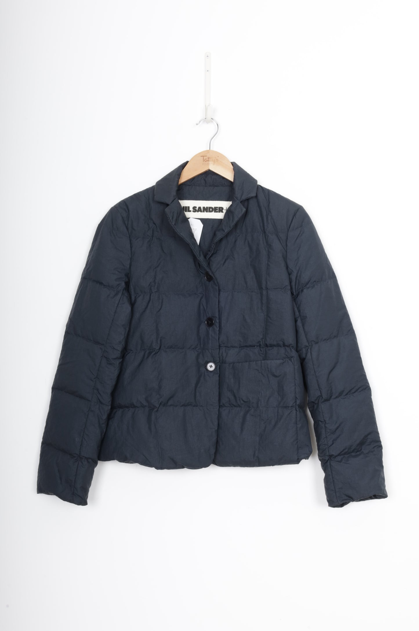 Jil Sander + Womens Blue Jacket Size EU 36