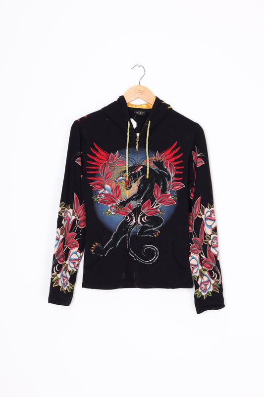 Christian Audigier Womens Black Sweatshirt Size M