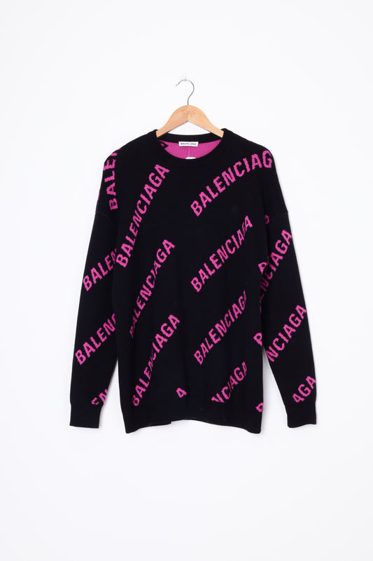 Balenciaga Mens Black Jumper Size XS