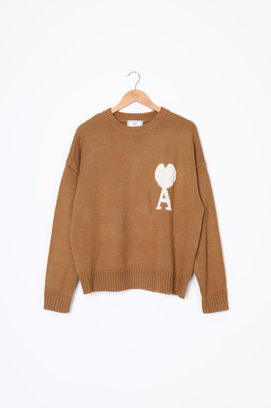 Ami Womens Brown Jumper Size S