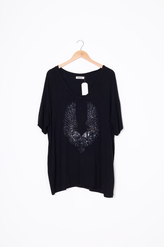 Adine & co. Womens Black Top Size XXL