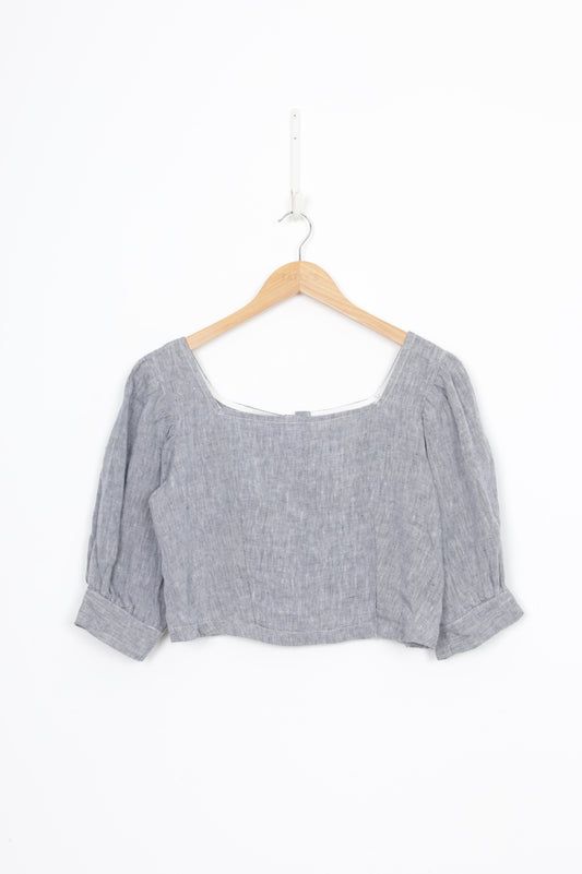 Annika Deboer Womens Blue Top Size N/S