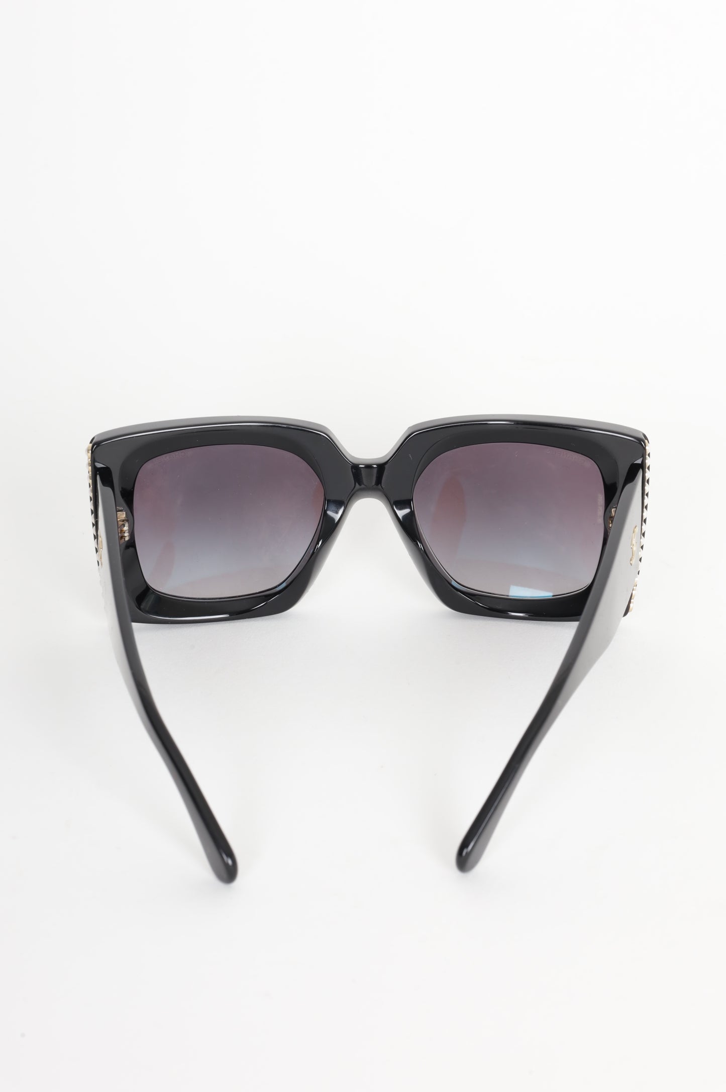 Chanel Womens Black Sunglasses Size O/S