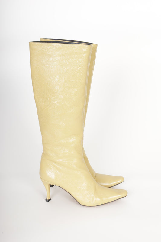 By FAR Womens Yellow Boots  Size 37