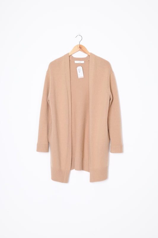 Elle + Riley Cashmere Womens Brown Cardigan Size S