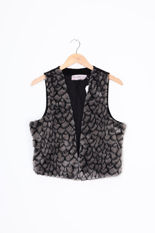 Annah Stretton Pink Womens Grey Vest Size L