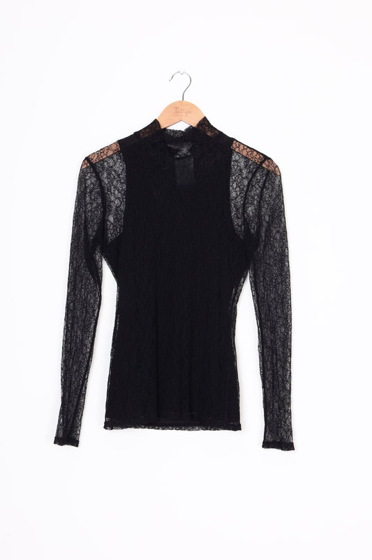 Cue Womens Black Top Size 8