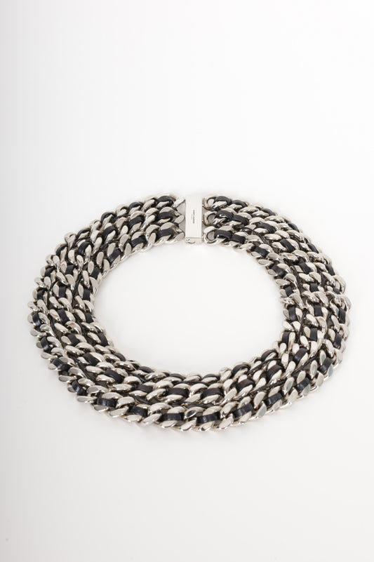 Saint Laurent Womens Metallic Necklace Size S