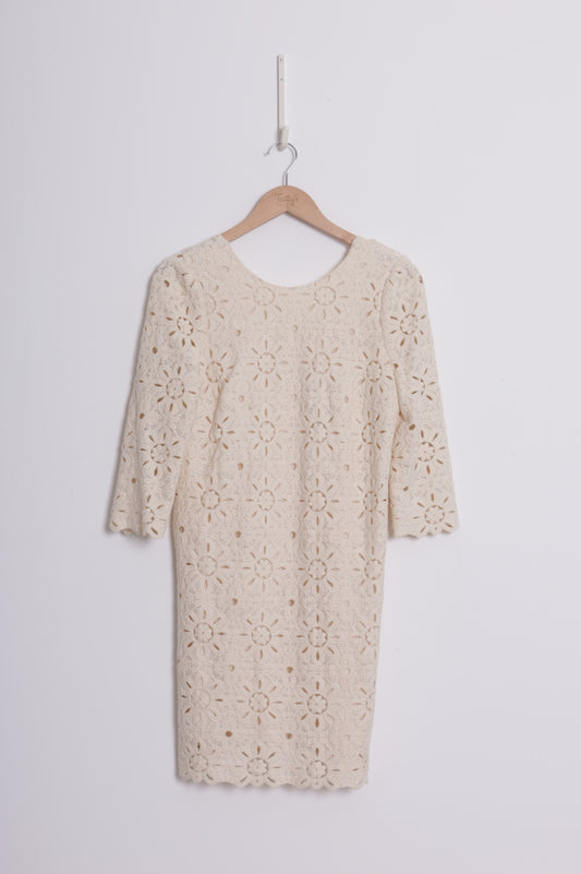 Sezane Womens Cream Dress Size 34