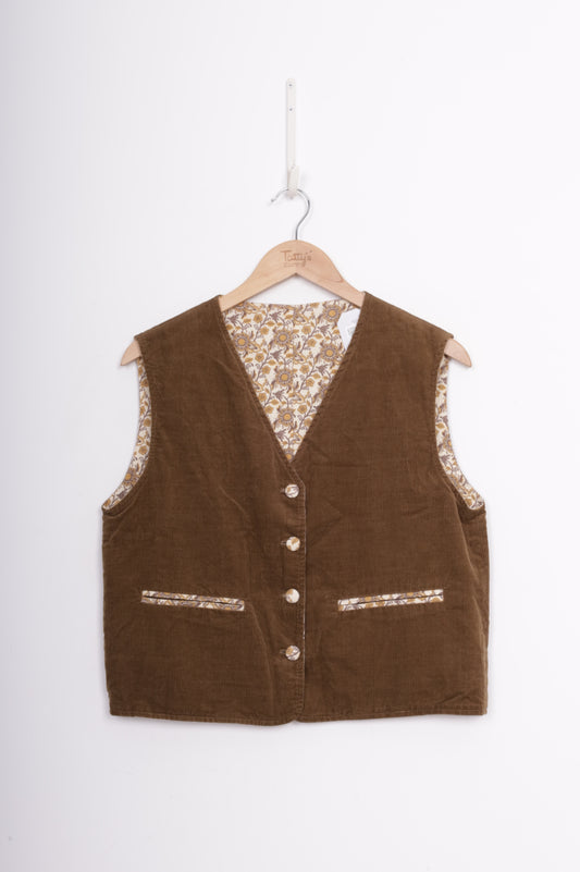 No Label Womens Brown Waistcoat Size M