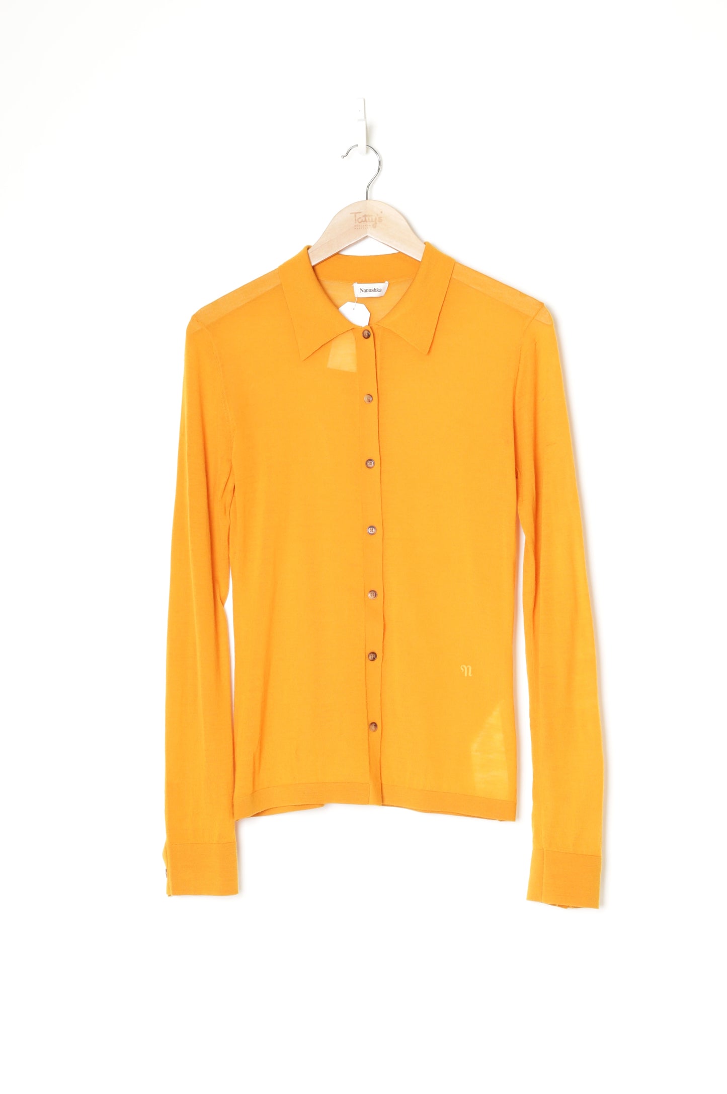 Nanushka Womens Yellow Cardigan Size XL