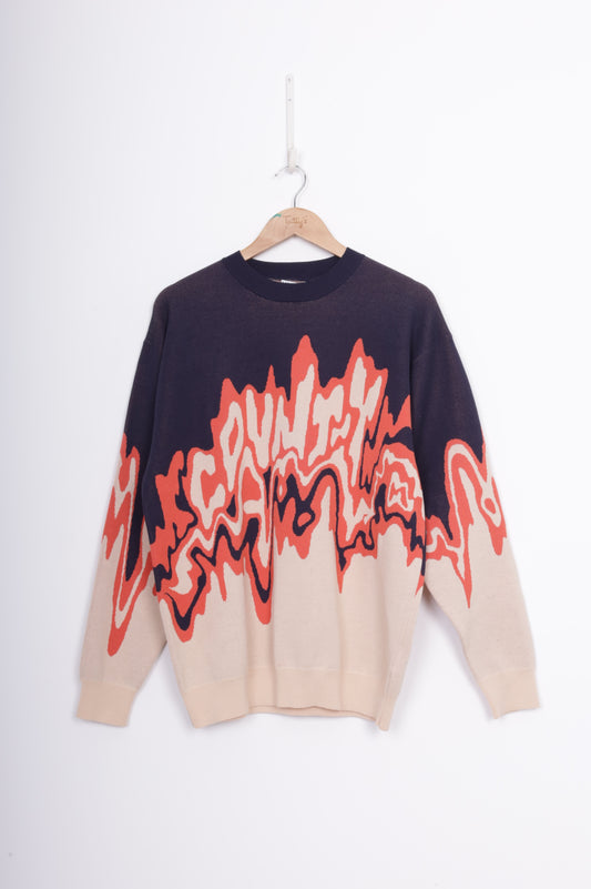 Marcelo Burlon Mens Blue Jumper Size S