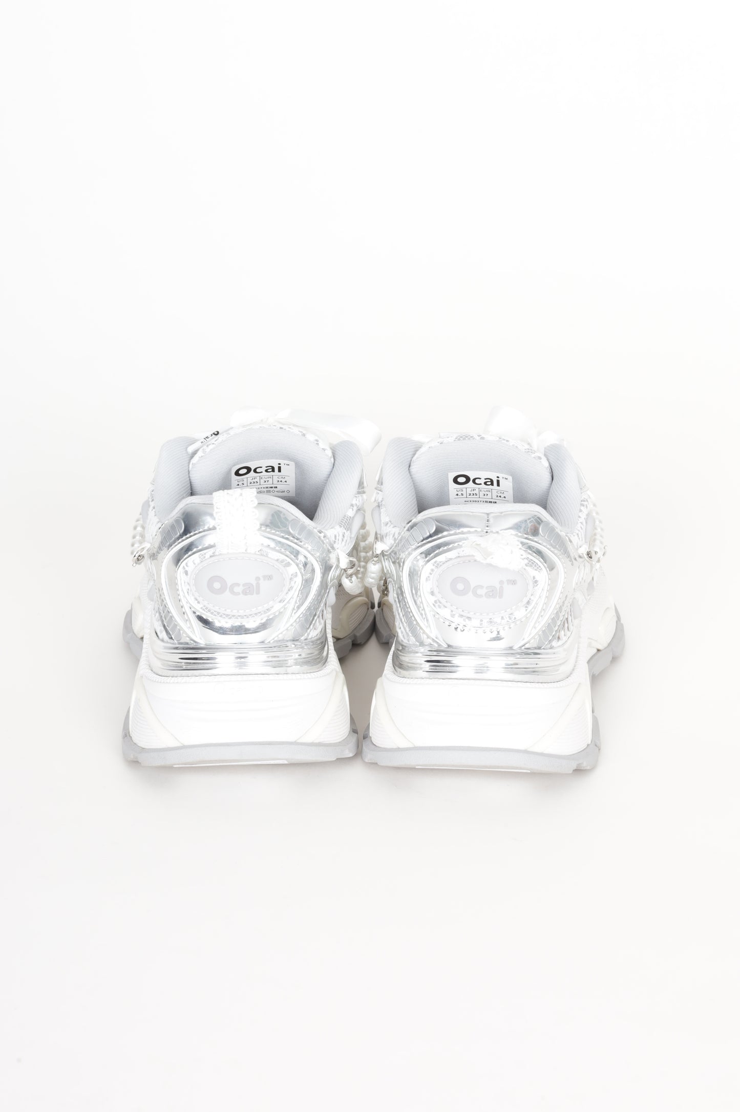 Ocai Womens Silver Sneakers Size EU 37