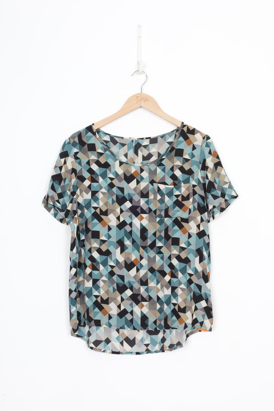 Juliette Hogan Womens Blue Top Size S