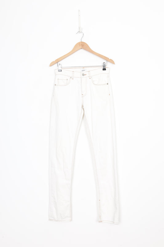 Ganni Womens Cream Jeans Size W 25