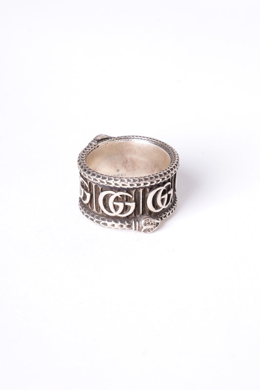 Gucci Mens Silver Ring Size US 9