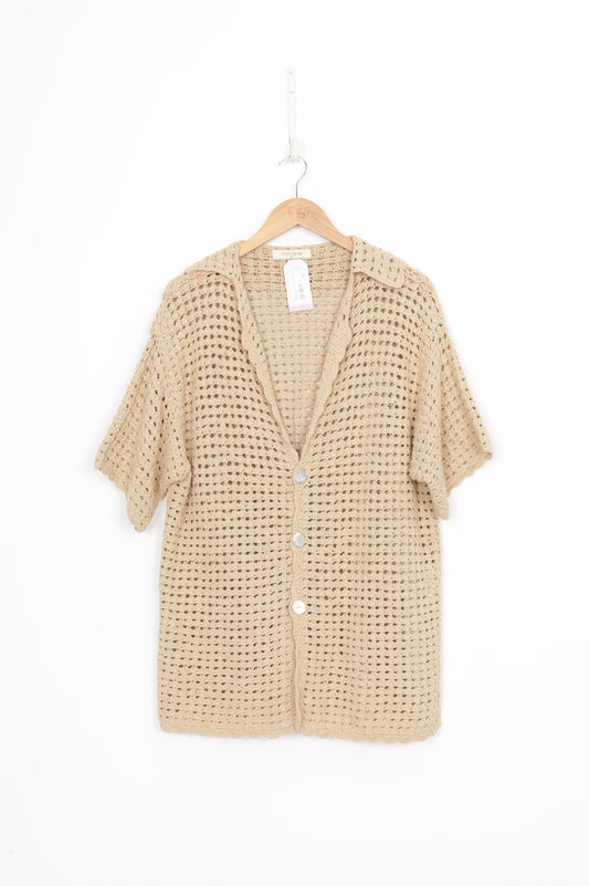Elce Swim Womens Beige Shirt Size M