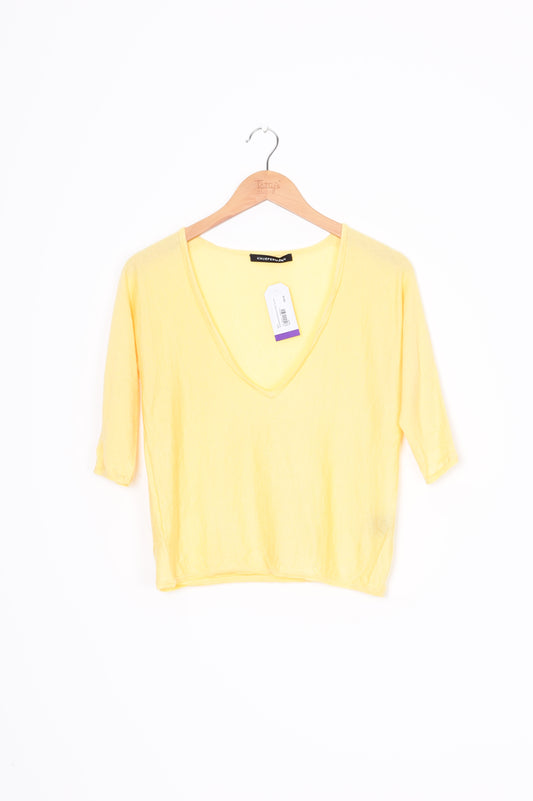 Knuefermann Womens Yellow Top Size XS
