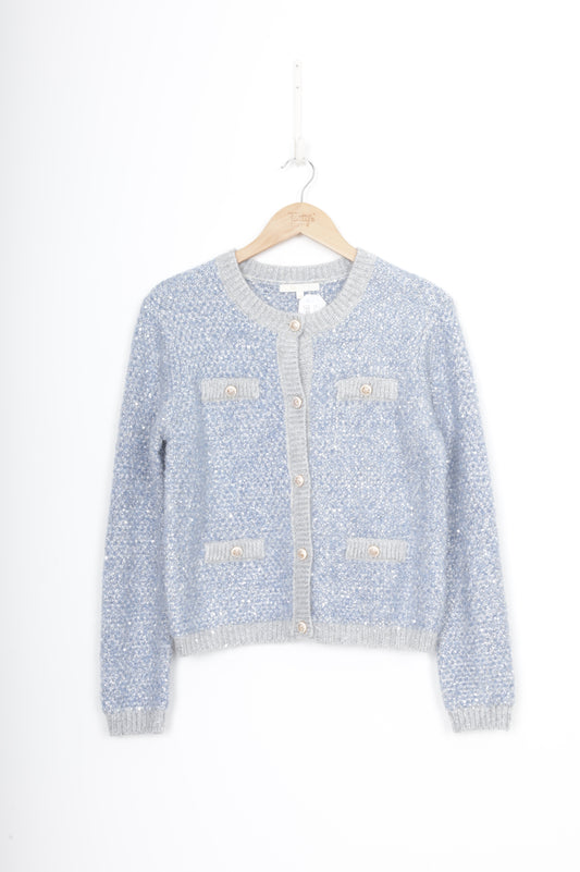 Maje Womens Blue Cardigan Size 3