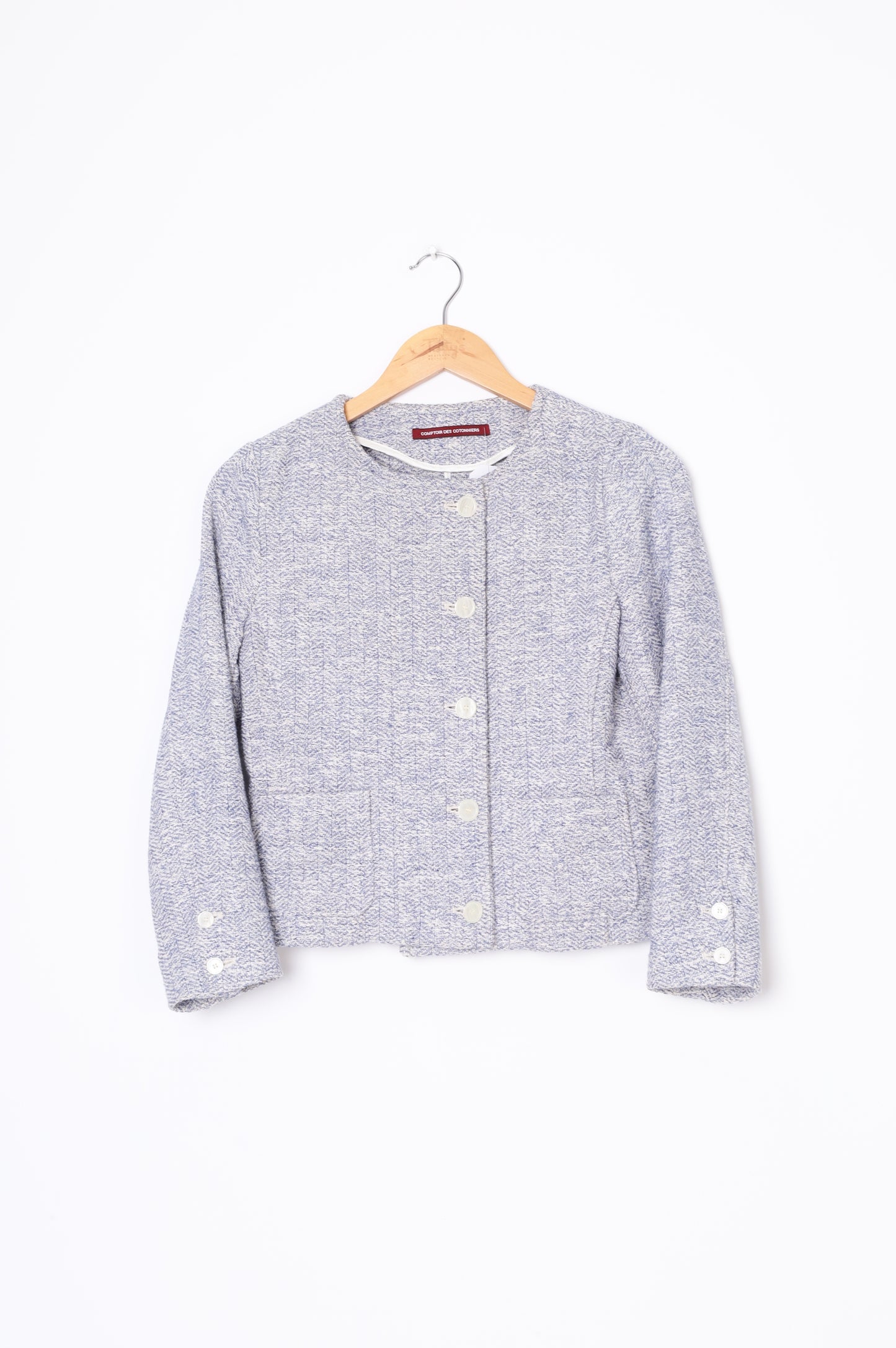 Comptoir Des Cotonniers Womens Blue Jacket Size XS