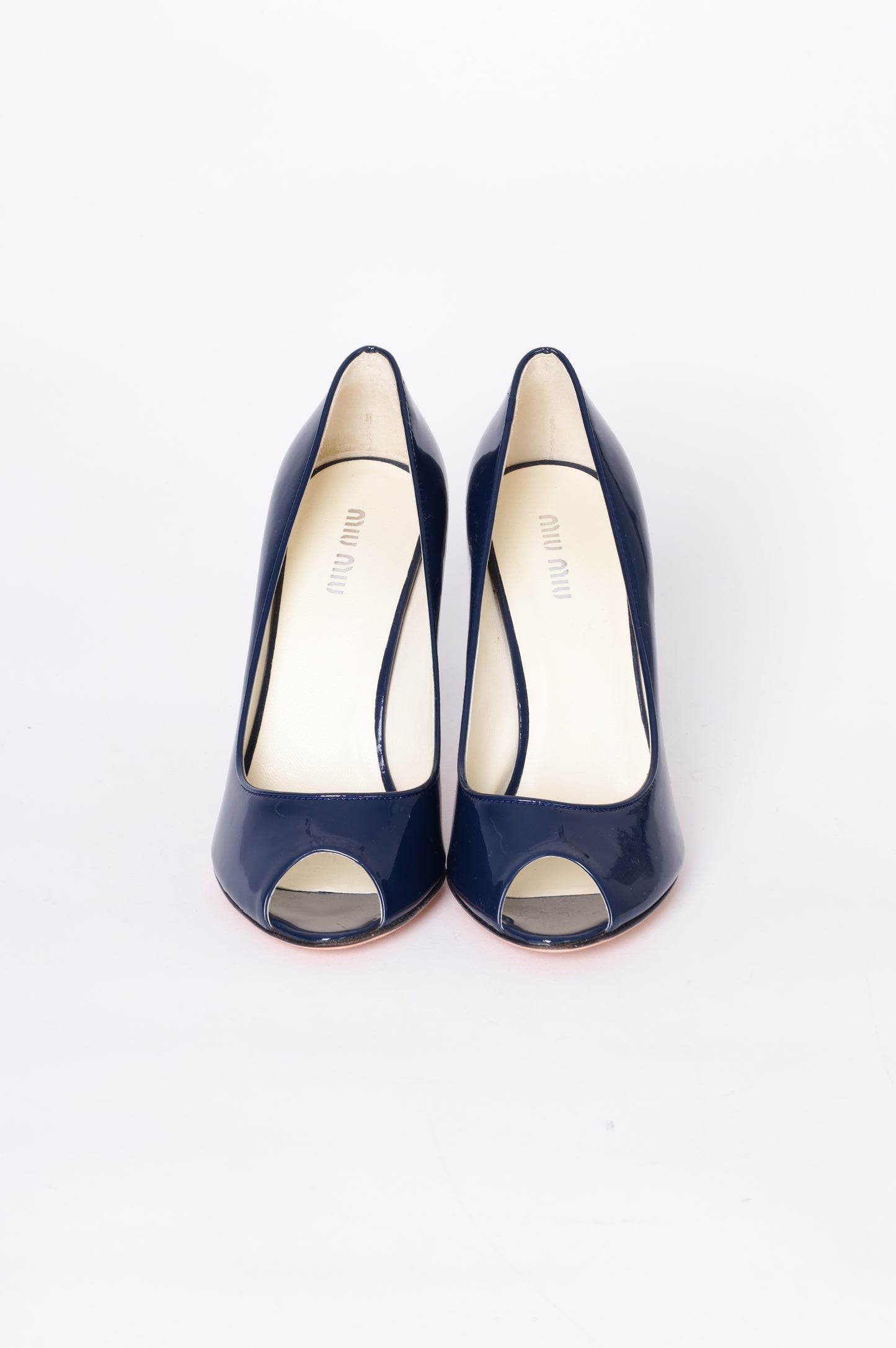 Miu Miu Womens Blue Heels Size EU 36.5