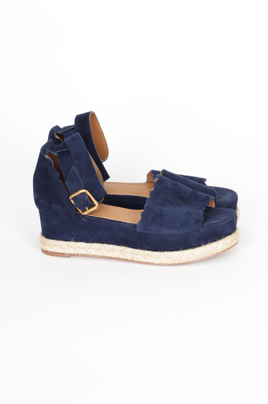Chloe Womens Blue Heels Size EU 39