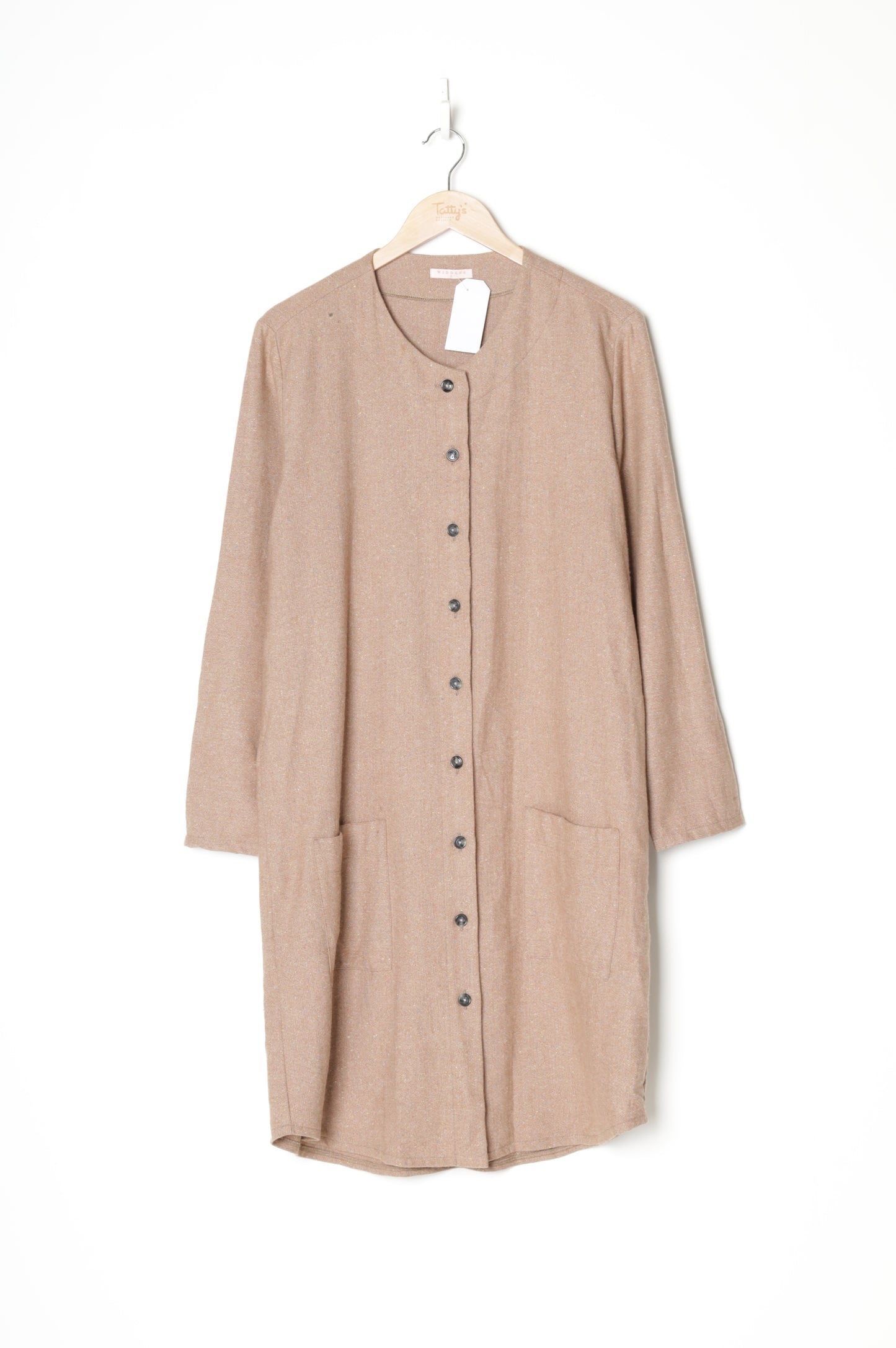 Widdess Womens Beige Coat Size 8