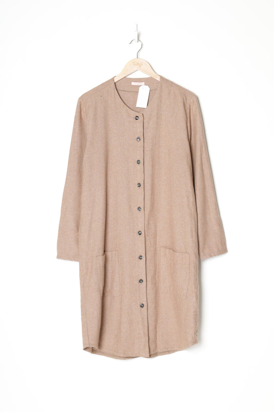 Widdess Womens Beige Coat Size 8