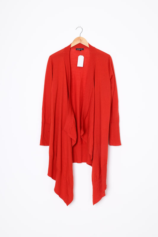 Caroline Sills Womens Orange Cardigan Size XL