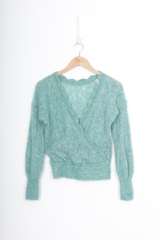 La Maille Sezane Womens Blue Top Size S