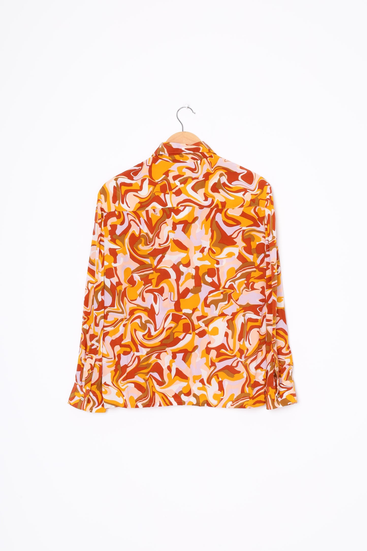Karen Walker Womens Orange Shirt Size 10