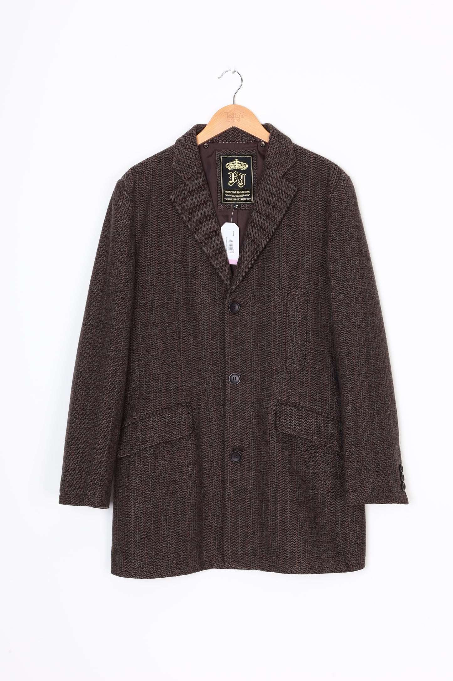 RJ Mens Brown Coat Size M