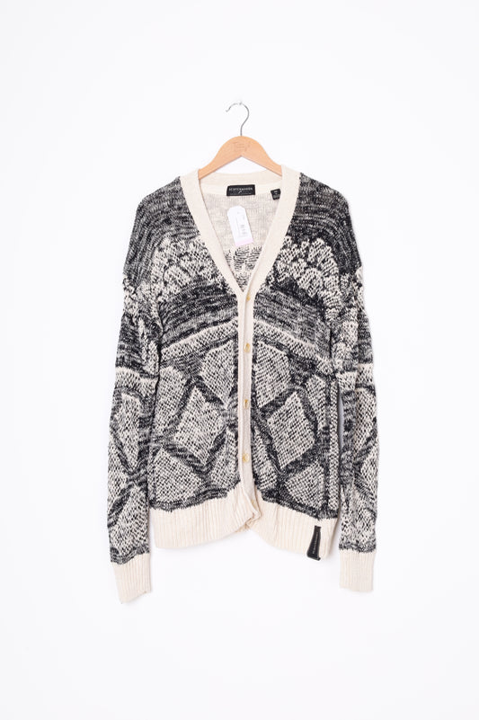 Scotch & Soda Mens White Cardigan Size XL