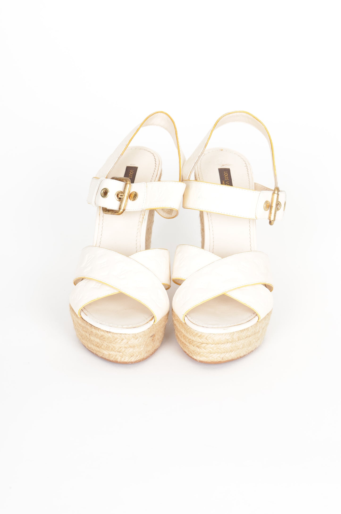 Louis Vuitton Womens Cream Heels Size EU 39