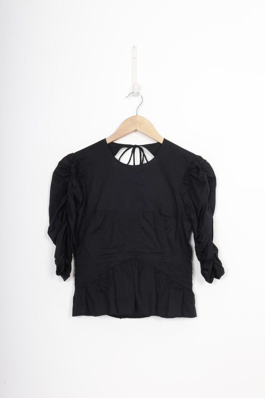 remain Womens Black Top Size 6