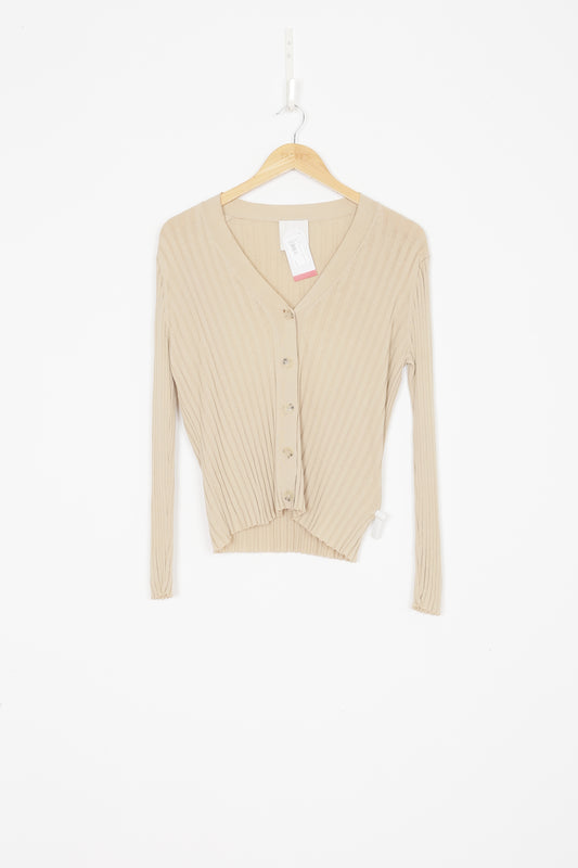 Allude Womens Beige Top Size M