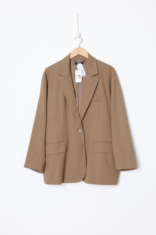 Beiged Womens Khaki Blazer Size XL